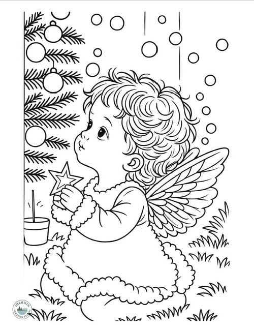 Christmas Coloring Book – 100 Relaxing Holiday Pages for Adults & Seniors - Large Print -Senior Activity Book-(Instant PDF Download)