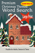 Christmas Premium Word Search Puzzle - Large Print -Senior Activity Book- (Downloadable PDF)