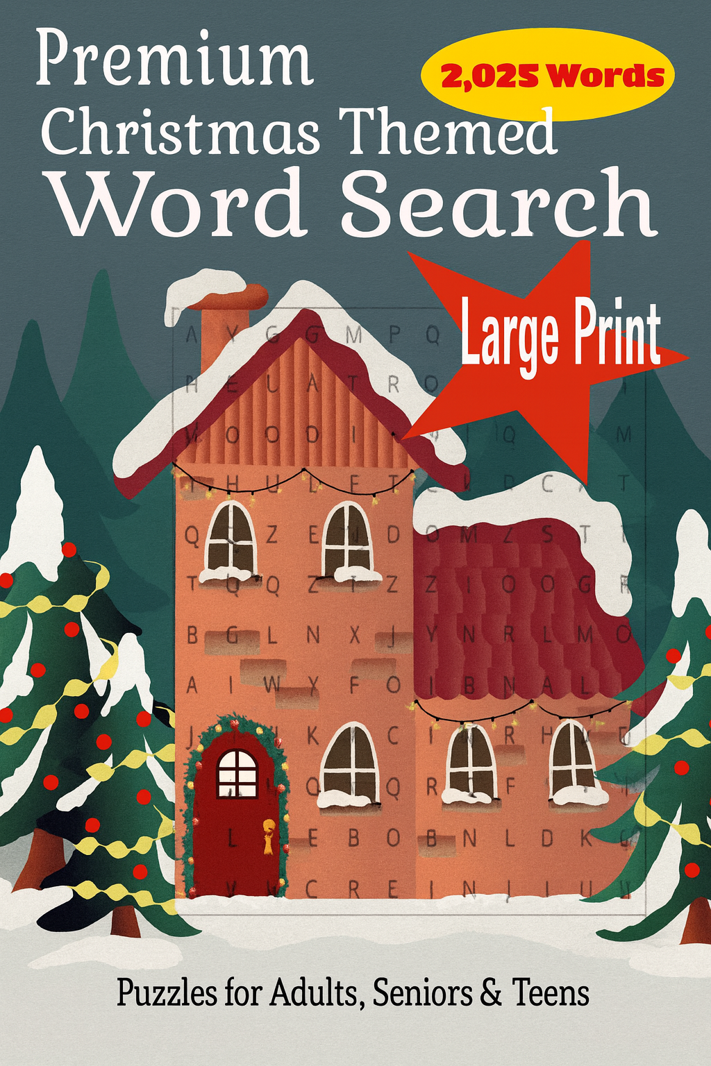 Christmas Premium Word Search Puzzle - Large Print -Senior Activity Book- (Downloadable PDF)