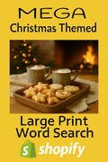 Christmas Mega Word Search Puzzle - Large Print -Senior Activity Book- (Downloadable PDF)