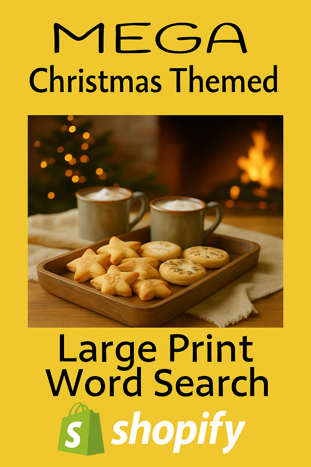 Christmas Mega Word Search Puzzle - Large Print -Senior Activity Book- (Downloadable PDF)
