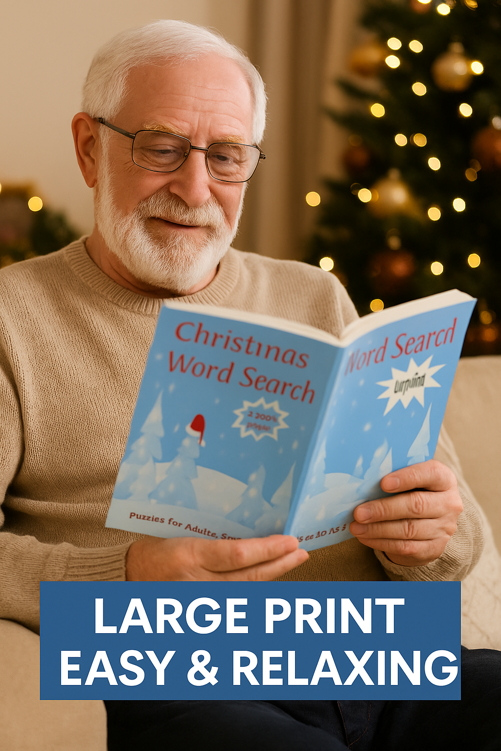 Christmas Deluxe Word Search Puzzle - Large Print -Senior Activity Book- (Downloadable PDF)