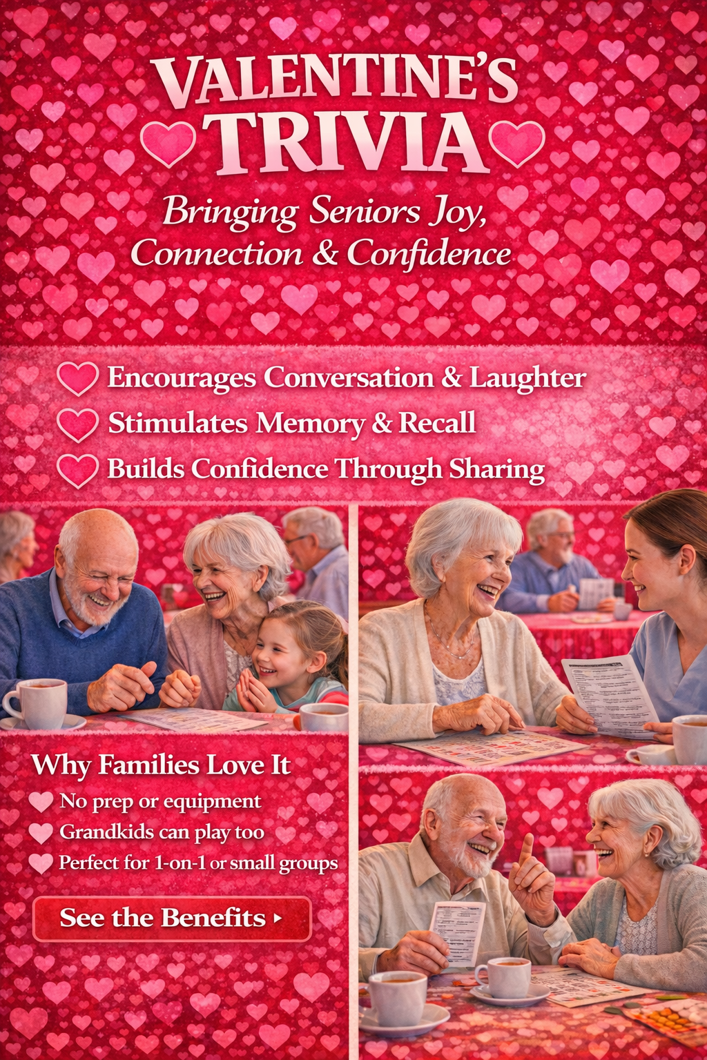 Valentine Trivia  -Large Print - Senior Activity Book- Quick and Easy- (Instant PDF Download)