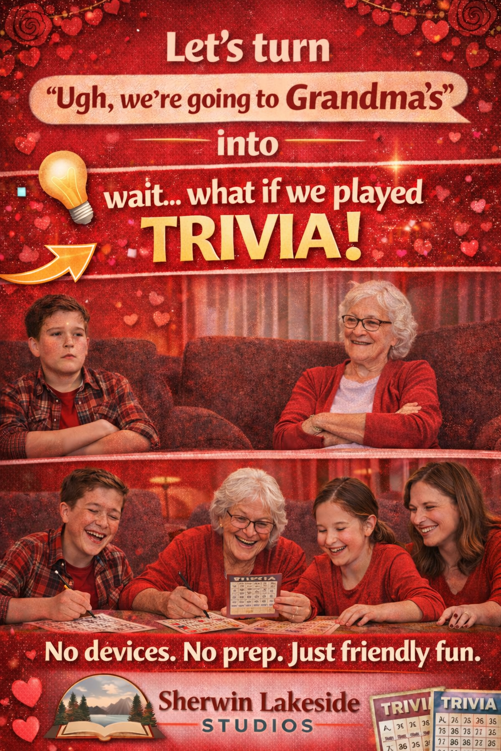 Valentine Trivia  -Large Print - Senior Activity Book- Quick and Easy- (Instant PDF Download)