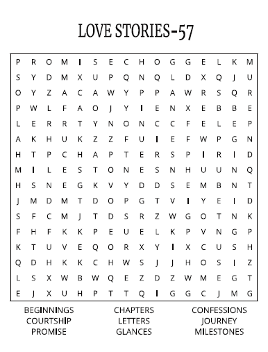 Valentine Word Search – Quick & Easy 1 - Large Print -Senior Activity Book- (Instant PDF Download)
