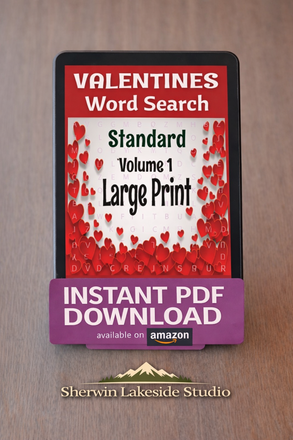 Valentine Word Search – Standard 1 - Large Print -Senior Activity Book- (Instant PDF Download)
