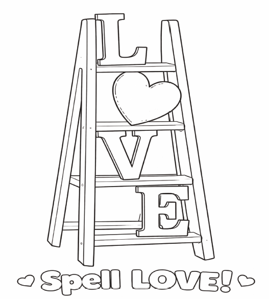 Valentine Word Search – Coloring Book 1 - Large Print -Senior Activity Book- (Instant PDF Download)