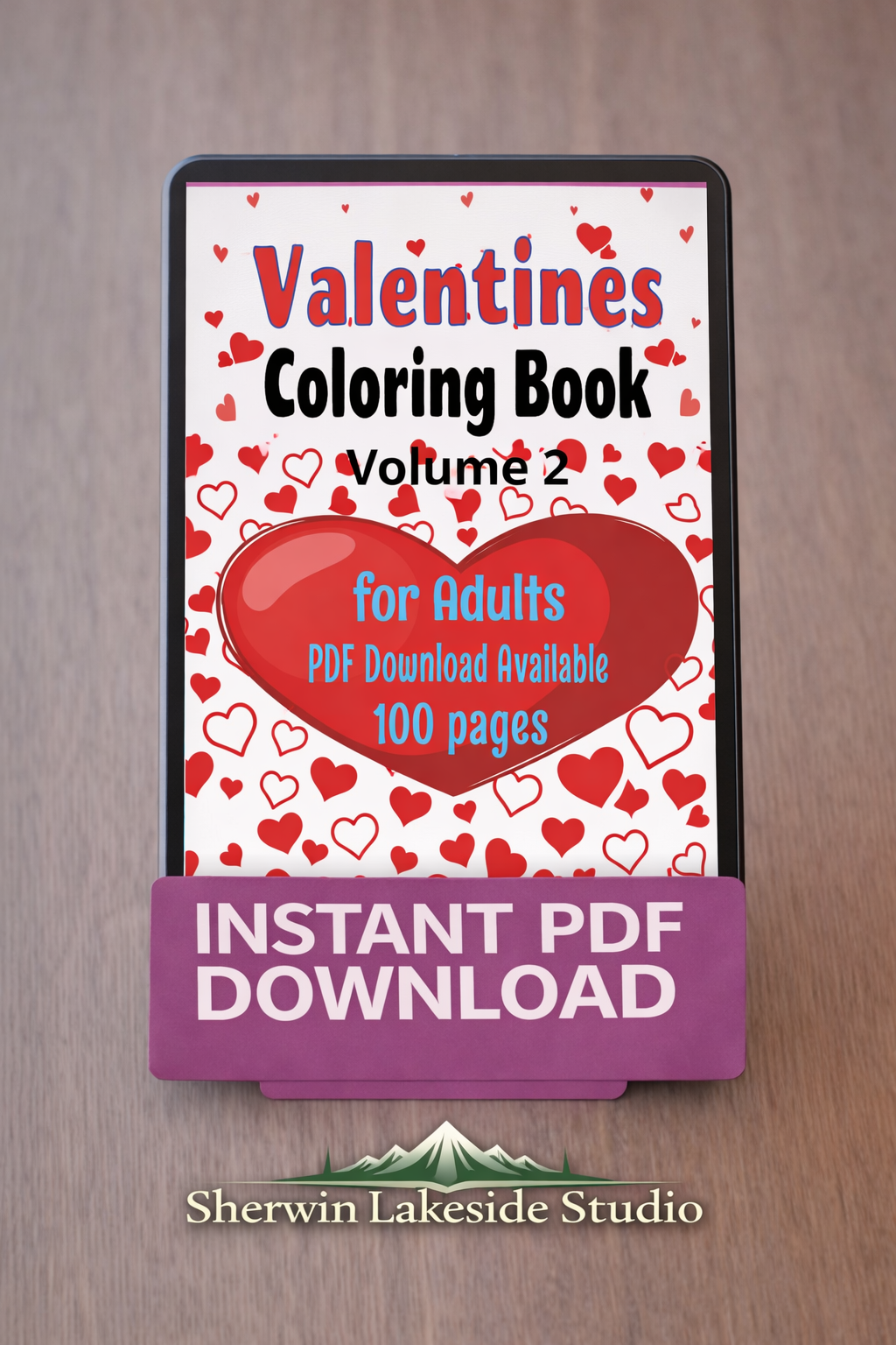Valentine Word Search – Coloring Book 2 - Large Print -Senior Activity Book-  (Instant PDF Download)