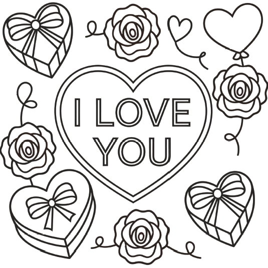 Valentine Word Search – Coloring Book 2 - Large Print -Senior Activity Book-  (Instant PDF Download)