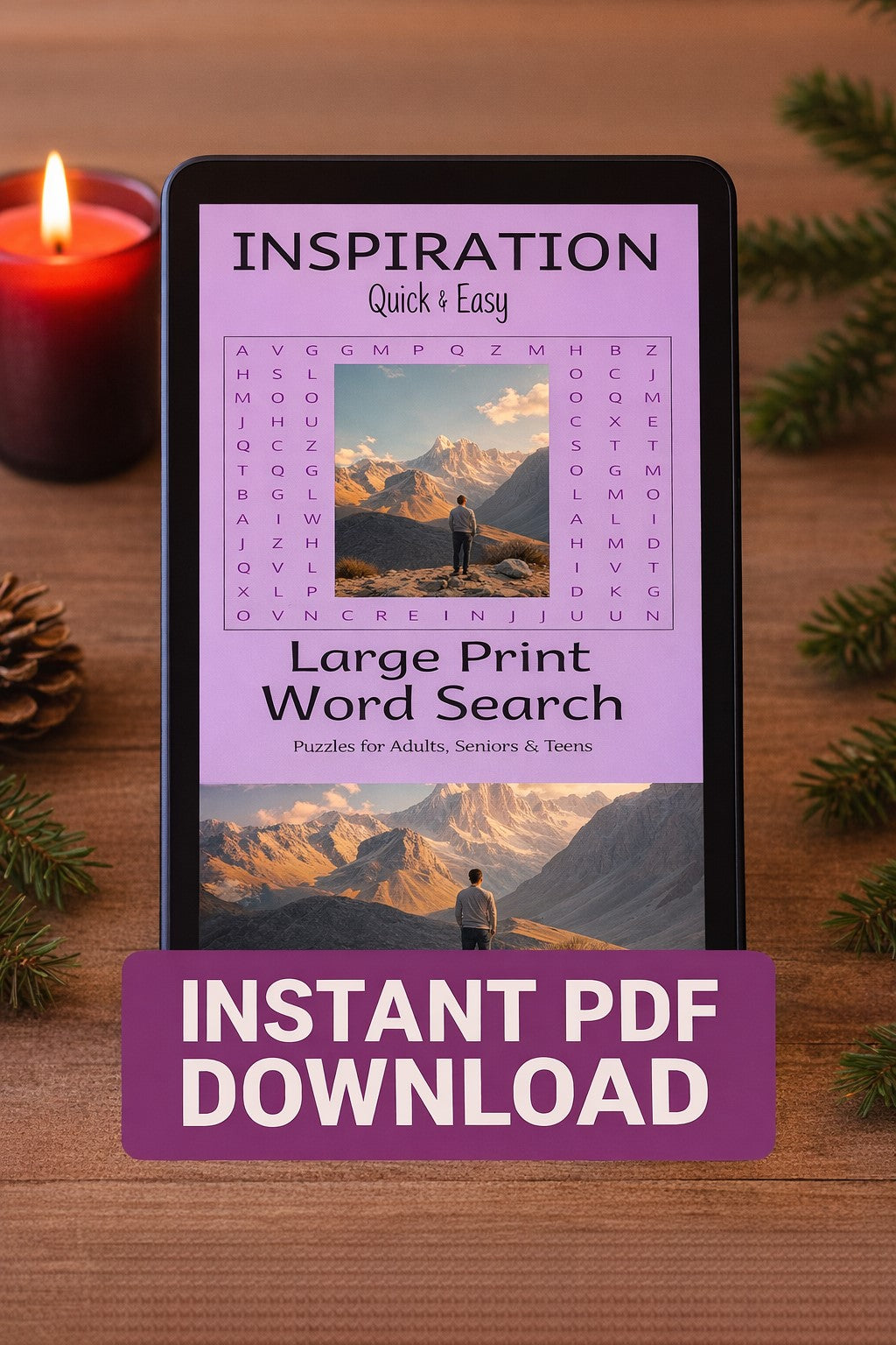 Inspiration Quick & Easy - Large Print -Senior Activity Book- Word Search