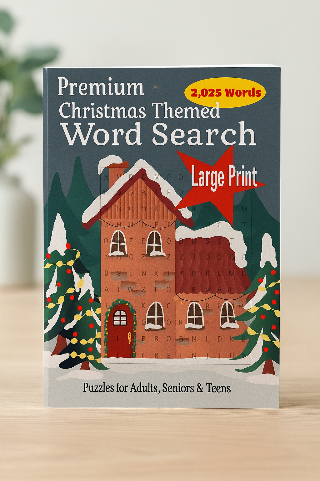 Christmas Premium Word Search Puzzle - Large Print -Senior Activity Book- (Downloadable PDF)