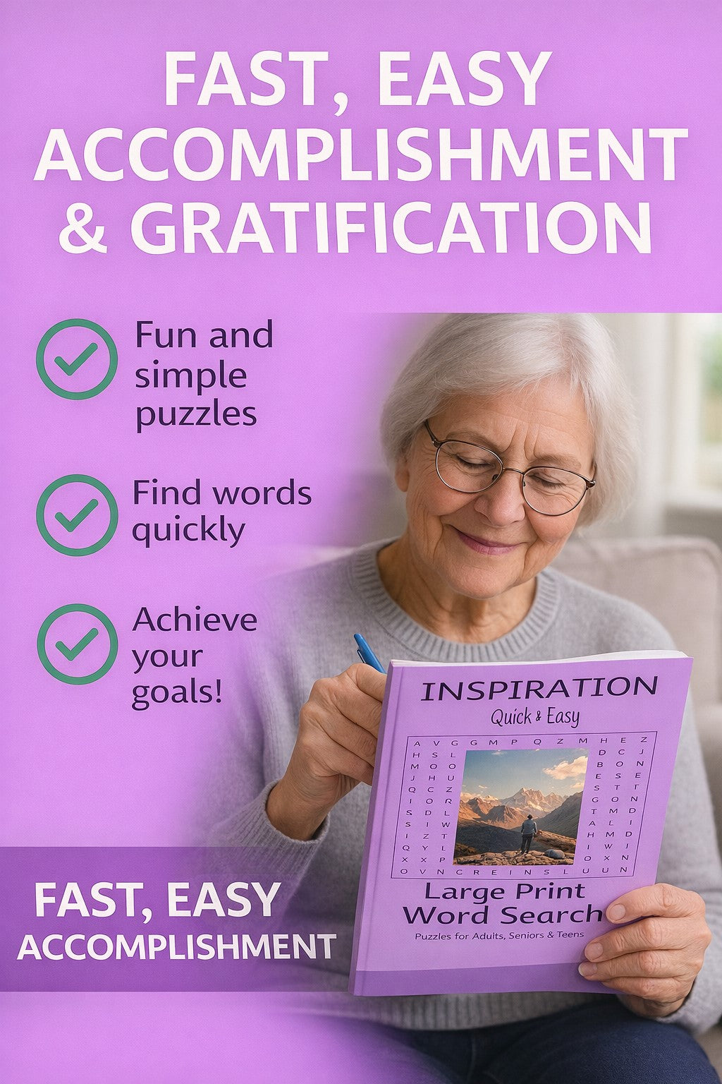 Inspiration Quick & Easy - Large Print -Senior Activity Book- Word Search