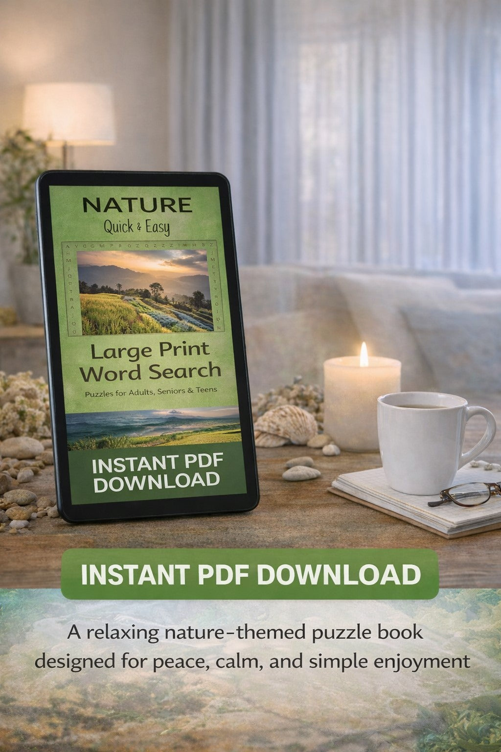 Nature Quick & Easy - Large Print -Senior Activity Book- Word Search