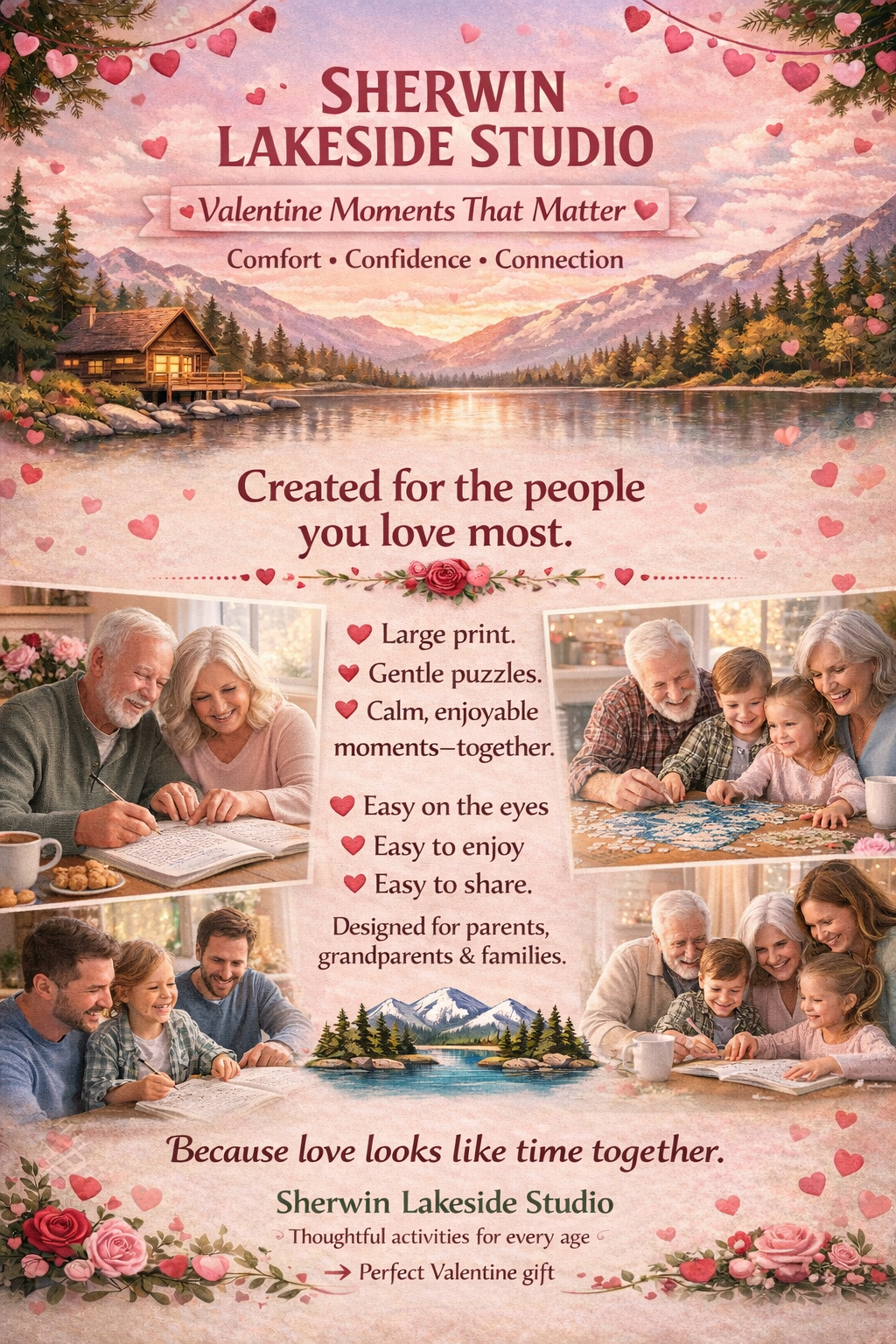 Valentine Word Search – Premium 2 - Large Print -Senior Activity Book- (Instant PDF Download)