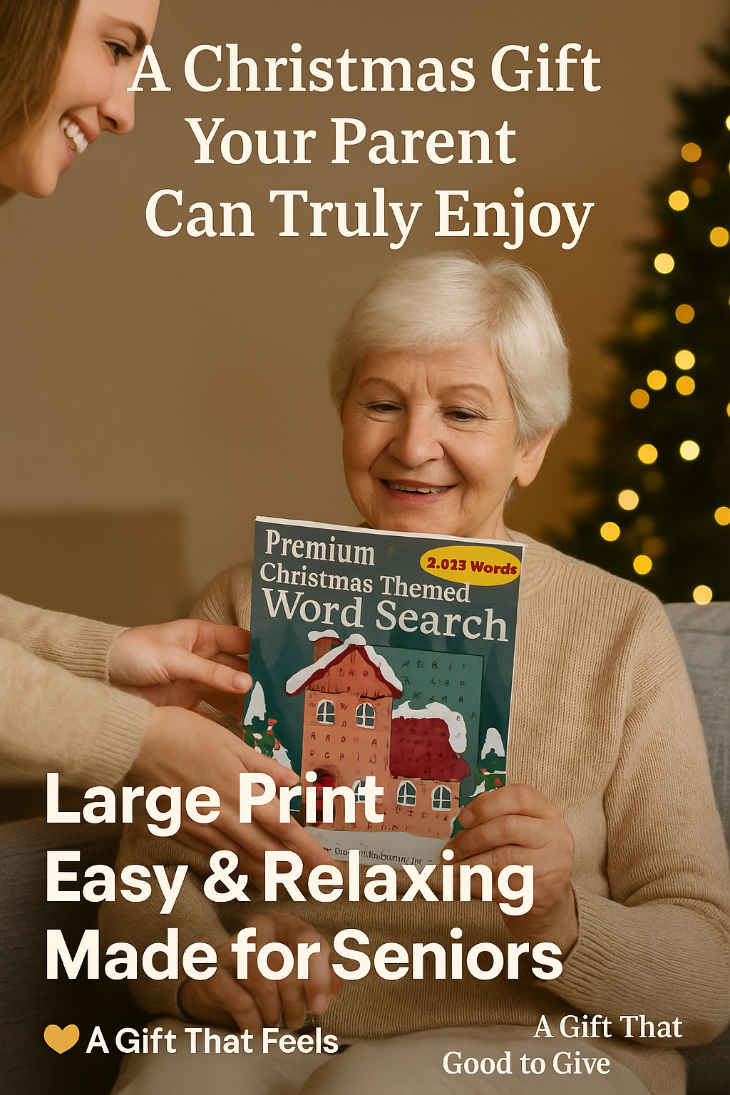 Christmas Premium Word Search Puzzle - Large Print -Senior Activity Book- (Downloadable PDF)